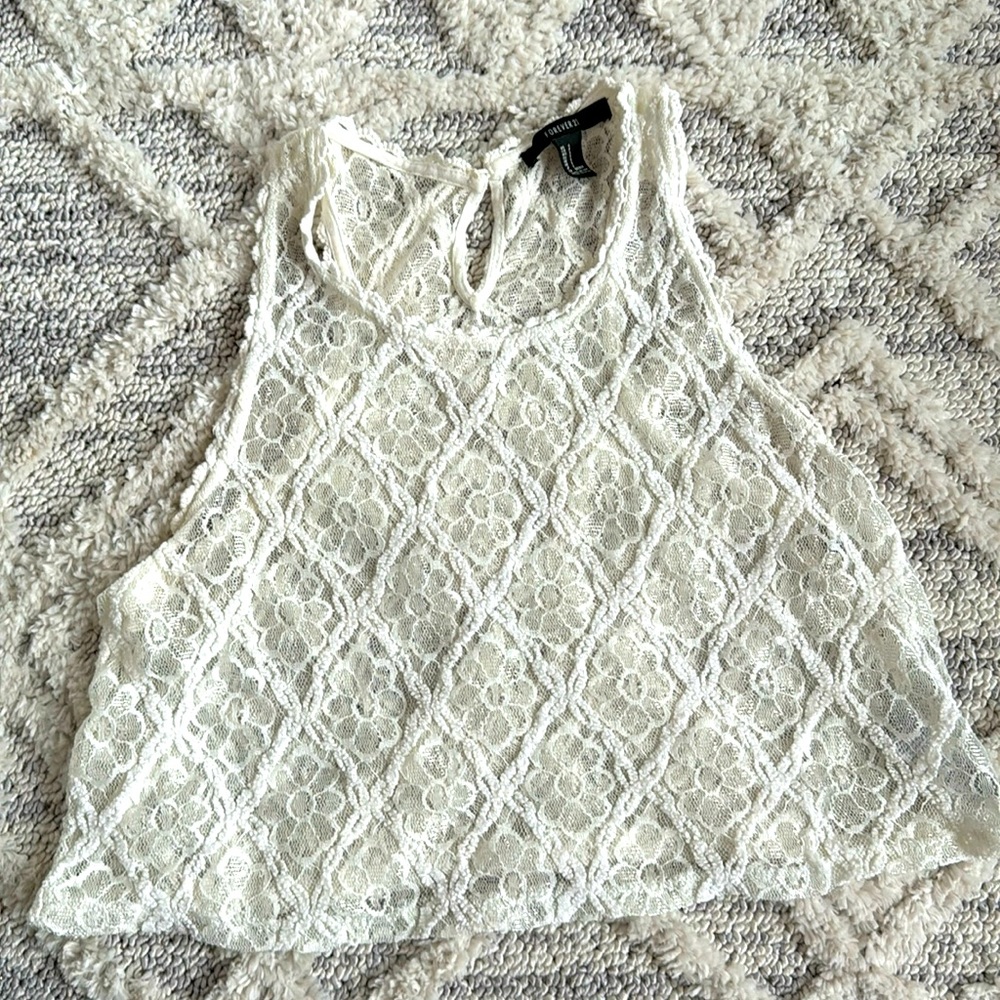 Sheer cream top
